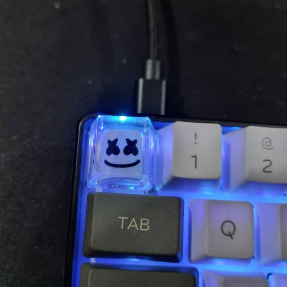 Marshmello Resin Mechanical Keyboard Keycap Cherry MX Etsy