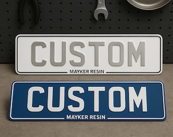 Personalised UK Style Number Plate | Custom 3D Printed Plate for Ride-On Toys, Mobility Scooters, Bedroom Doors, Home Decor & Signs