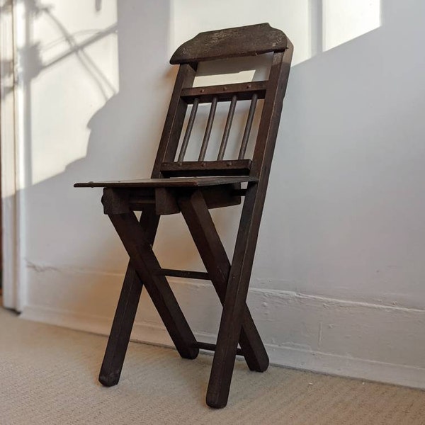 Small Victorian Antique Folding Chair