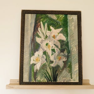 Maja Baath 1883-1984, Still Life, Lillies, c.1950