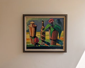 Bror Göransson, Colourful Still Life Oil Painting, 1960s - Etsy