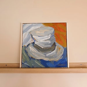 Top Hat, Abstract Oil on Canvas, Martin Kallerup