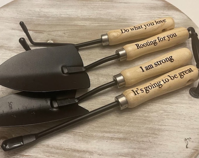 Personalized Garden Tool Set-4 Piece Gardening Tools with Wood Handle