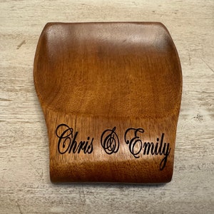 Personalized Wooden Spoon Rest: Engraved Kitchen Decor Gift