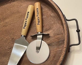 Personalized Pizza Cutter, Pizza Server Set