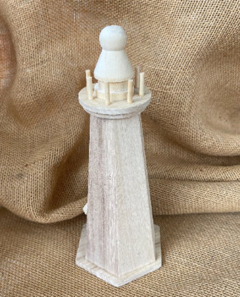 Unfinished Wood Lighthouse Birdhouse Etsy