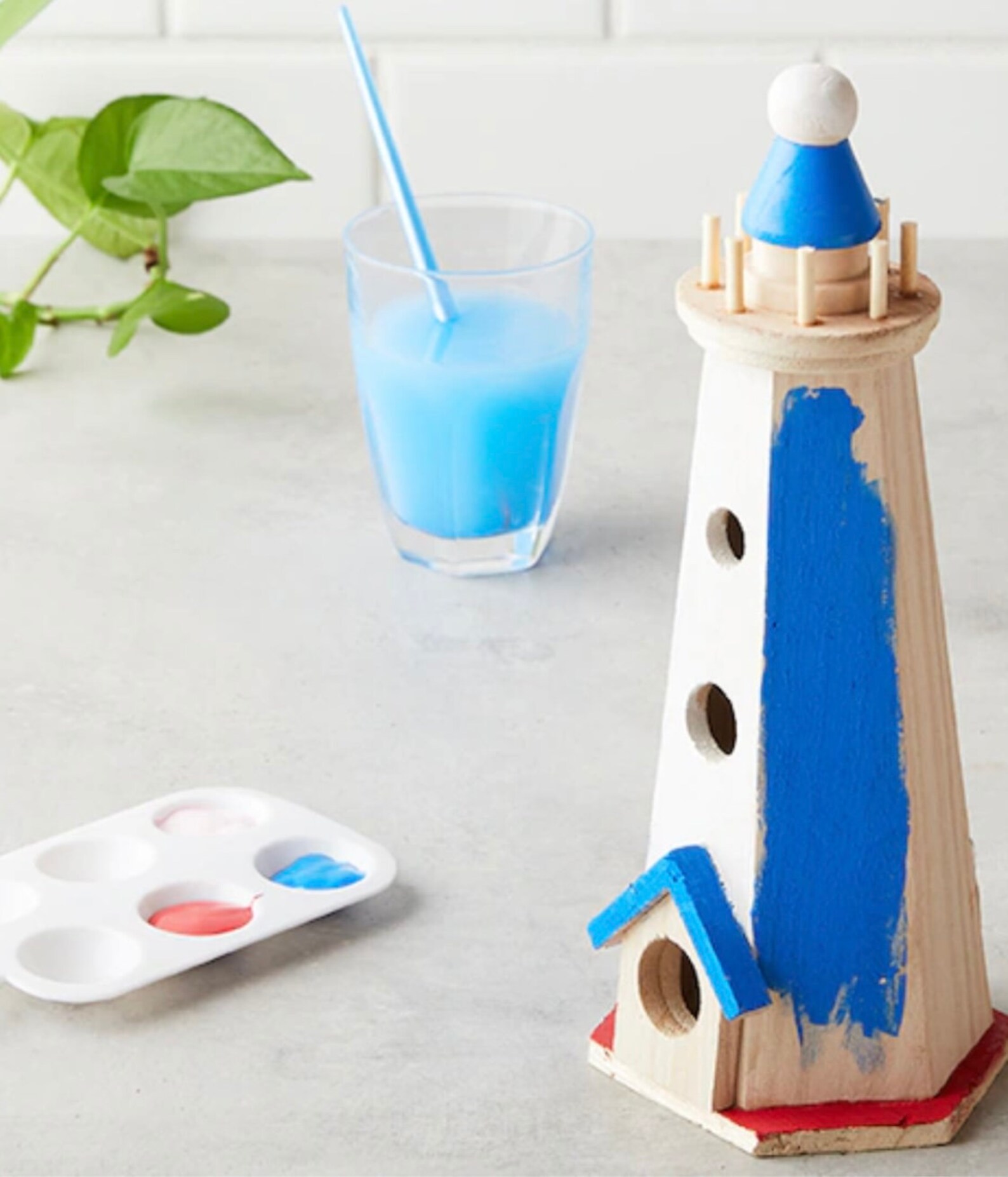 Unfinished Wood Lighthouse Birdhouse Etsy