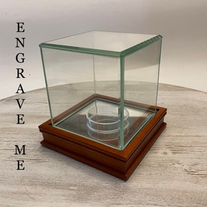 Personalized Wood/Glass Baseball Display Case-Engrave It!