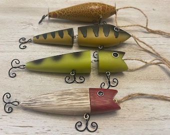 Decorazione murale con esche da pesca – Decorazione per baita o casa sul lago