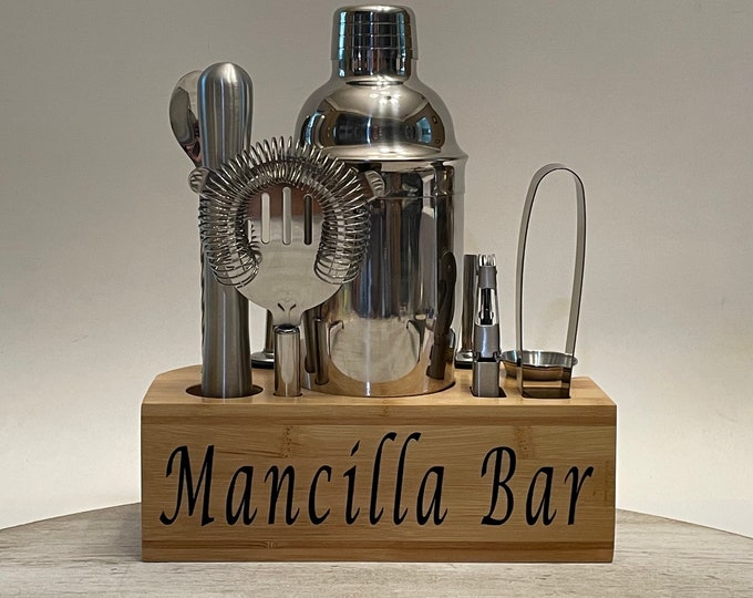 Barbox Personalized Mini Home Bar Cocktail Set and Cocktail Bartending