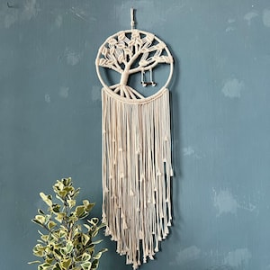 Natural tree Macrame/ Boho Living Room Decor/Tree of Life Dreamcatcher/Family Gift/Tree wall Art/ personalized gifts for mom