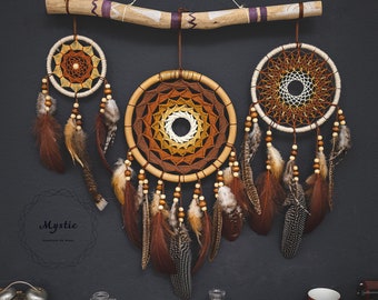 Boho Dream Catchers Set, Feather Wall Hanging for Dorm Decor