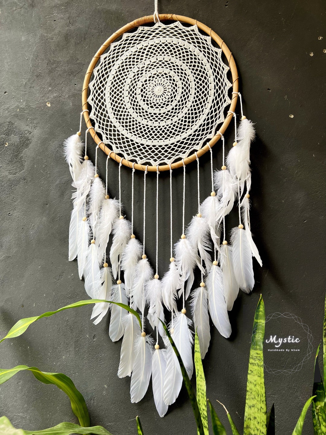 Large Dream Catcher/ Big White Boho Dreamcatcher/ Mother Gift, Special — free download