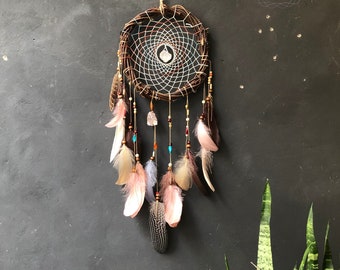 Coustomizable stones dreamcatchers/Medium Large Dreamcatcher/ wall hanging/ Home Decor/ Tropical Wall Decor