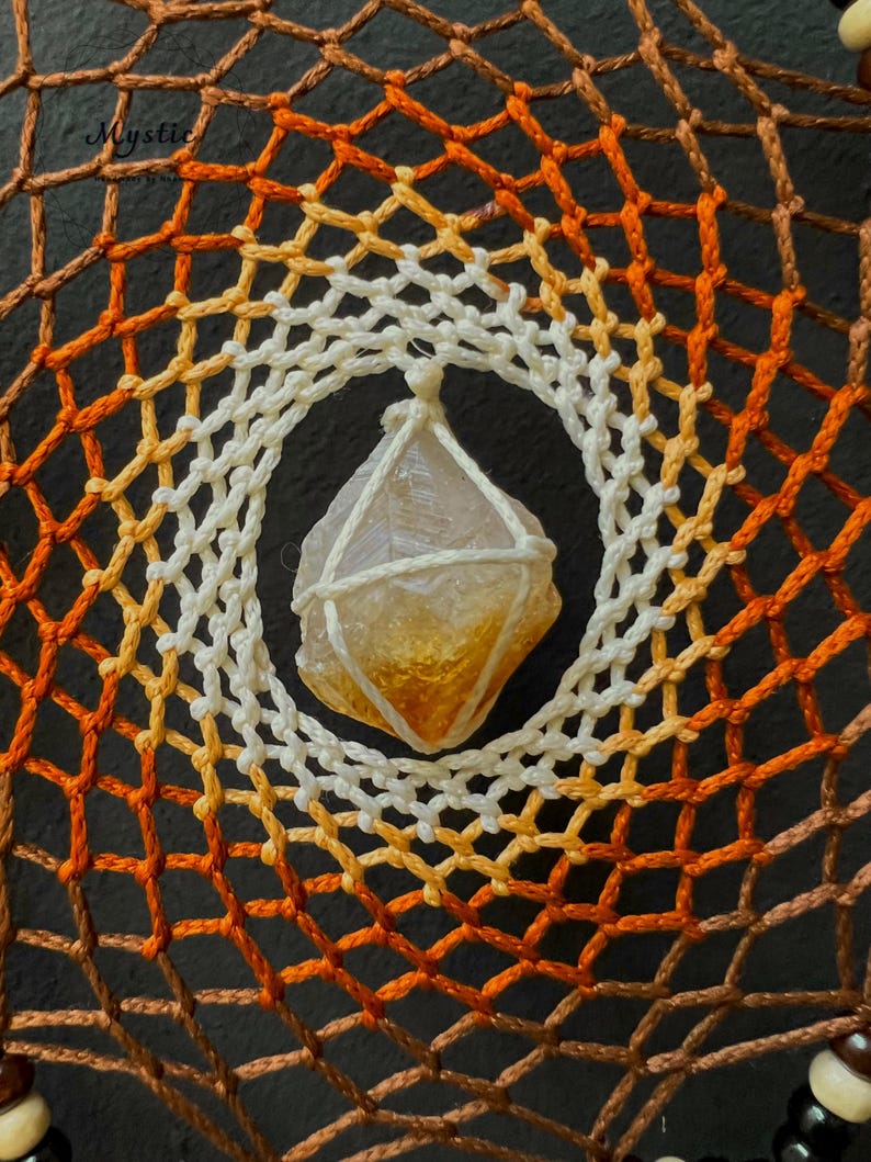 Triangle Dreamcatcher Orange Brown/handmade Nature Dreamcatcher for Kid