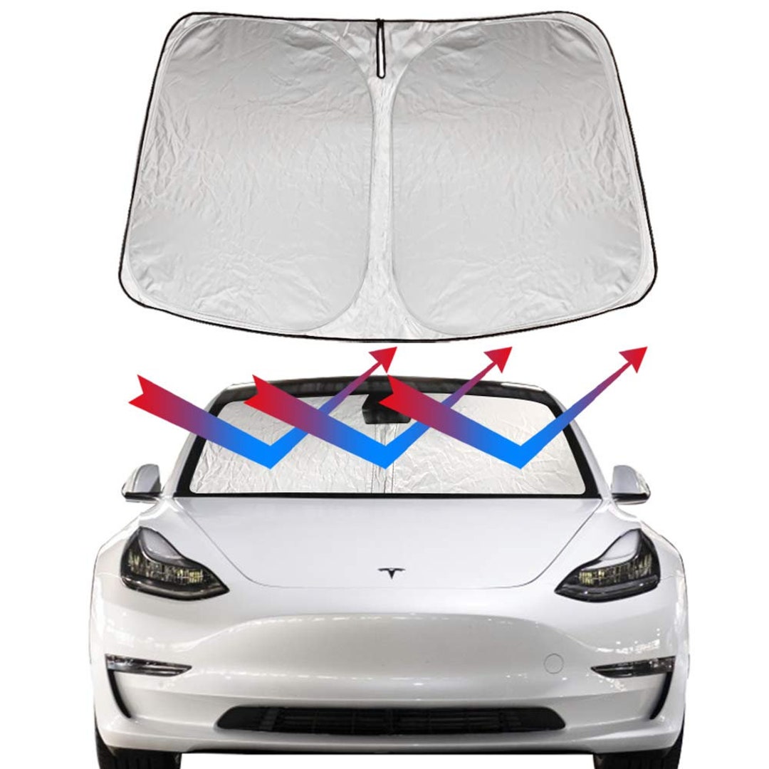 Front Windshield Sunshade Tesla Model 3/Y 20172023 Etsy