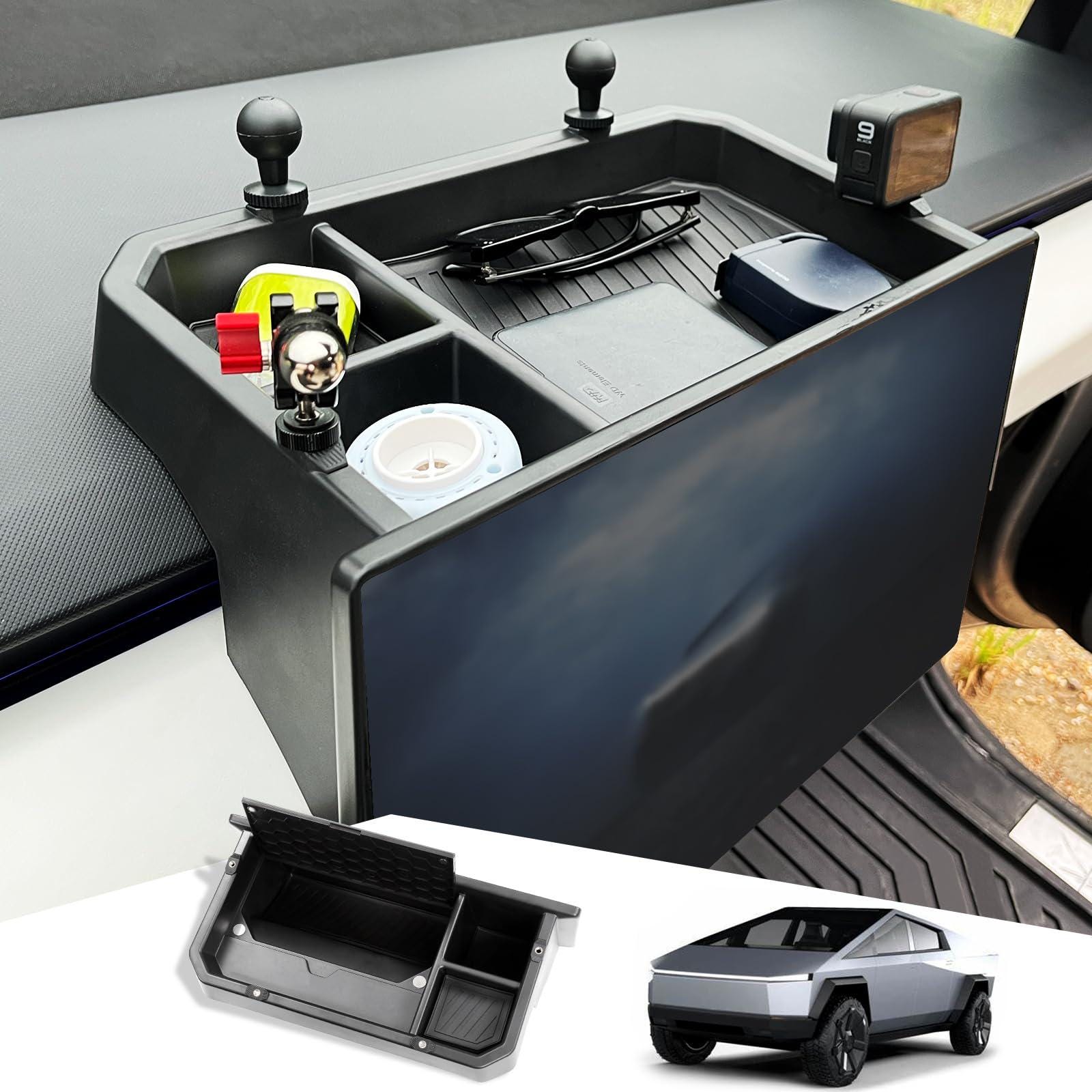 TUSKETY Center Console Dashboard Organizer Under Screen - View #6