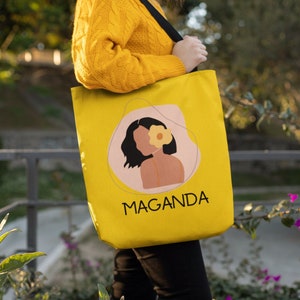 Maganda Filipina Tote Bag, Bolsa Estética Abstracta, Linda Bolsa Pinay, Regalo para Filipina, Regalo para Tita, Mujeres Filipinas Travel Tote #13