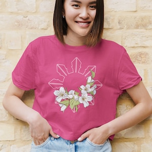Filipina Sampaguita Shirt, Filipino Three Stars and Sun Shirt, Philippines Symbol 3 Stars and Sun Tee, Proud Pinay Shirt #51