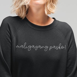 Maligayang Pasko Sweatshirt, Filipino Christmas Sweater, Christmas Parol Inspired Shirt, Philippines Minimalist Christmas Sweater Gift #76