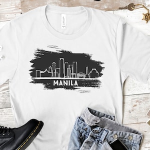 Manila Skyline Graphic Shirt, City of Manila T-Shirt, Manila Philippines Tee, Philippines Shirt, Filipino Gift, Pinoy Unisex Crewneck #74