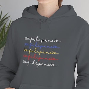 Minimalist Filipina Hoodie, Cute Filipina Crewneck Hoodie, Gift for Pinay, Filipino Gift, Funny Filipino Shirt, Philippines Gift #97