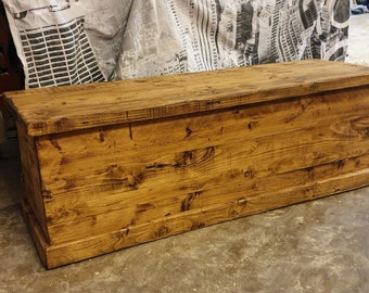 Rustic reclaimed wooden storage/ Blanket Box
