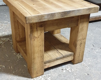 Handmade reclaimed wooden side Table