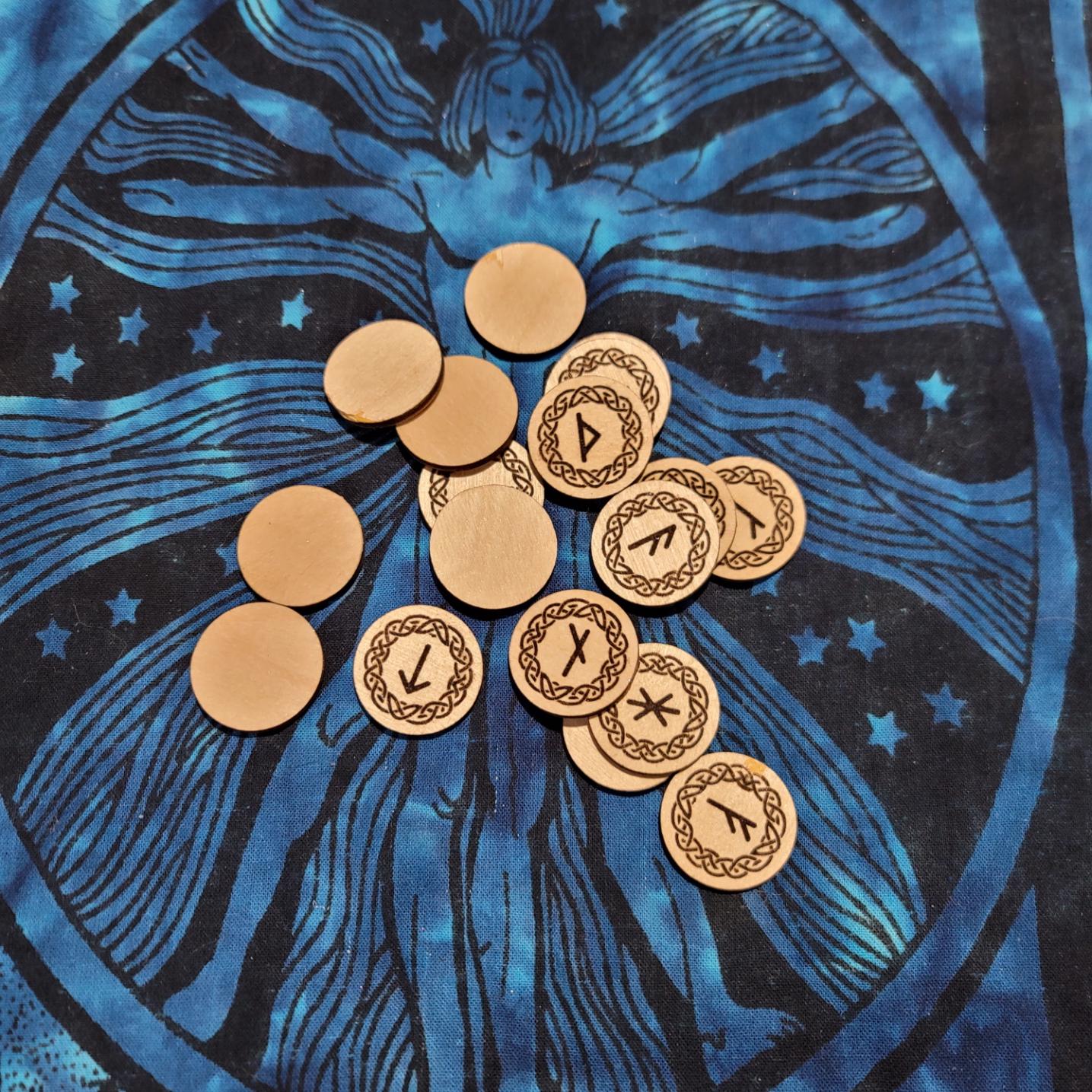 Cut Back Runes Laser Cut Younger Futhark Rune Set – Baltic Birch With Celtic Box - Etsy