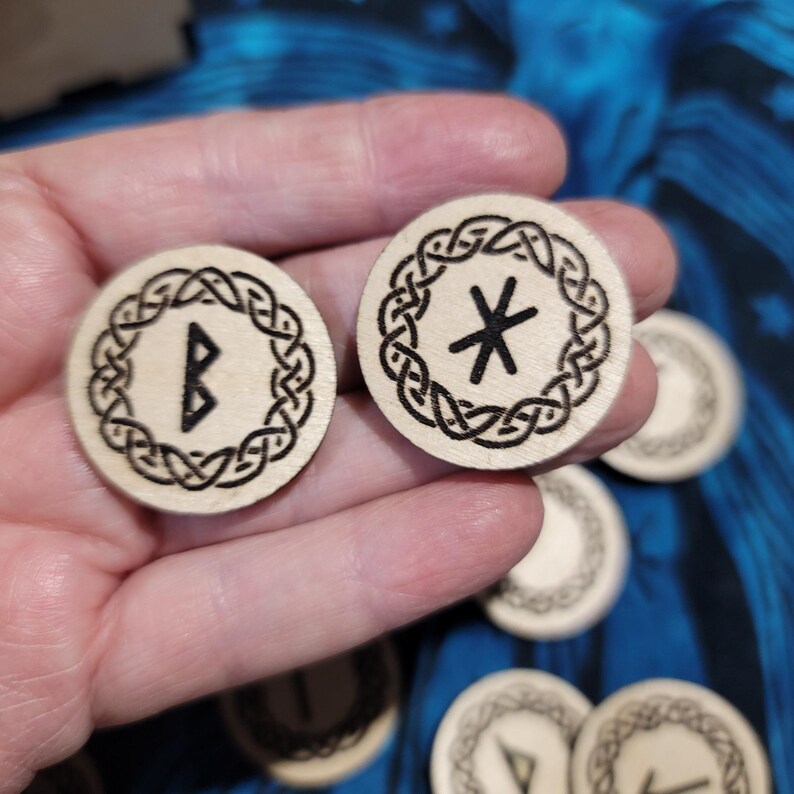 Cut Back Runes Laser Cut Younger Futhark Rune Set – Baltic Birch With Celtic Box - Etsy