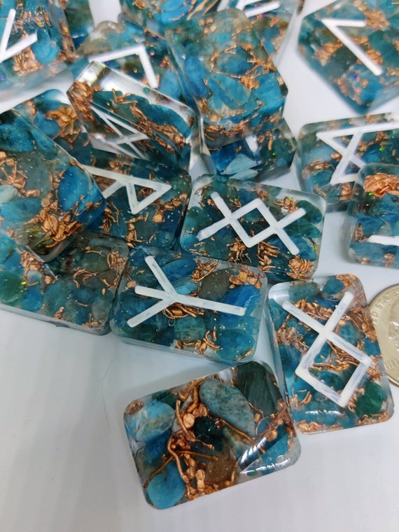 Elder Futhark Crystal Runes Set: Norse Divination, Witchcraft Gift
