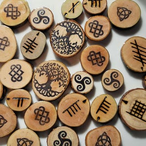 Celtic Ogham Stave Set: Irish Pagan Druid Symbols for Divination Casting