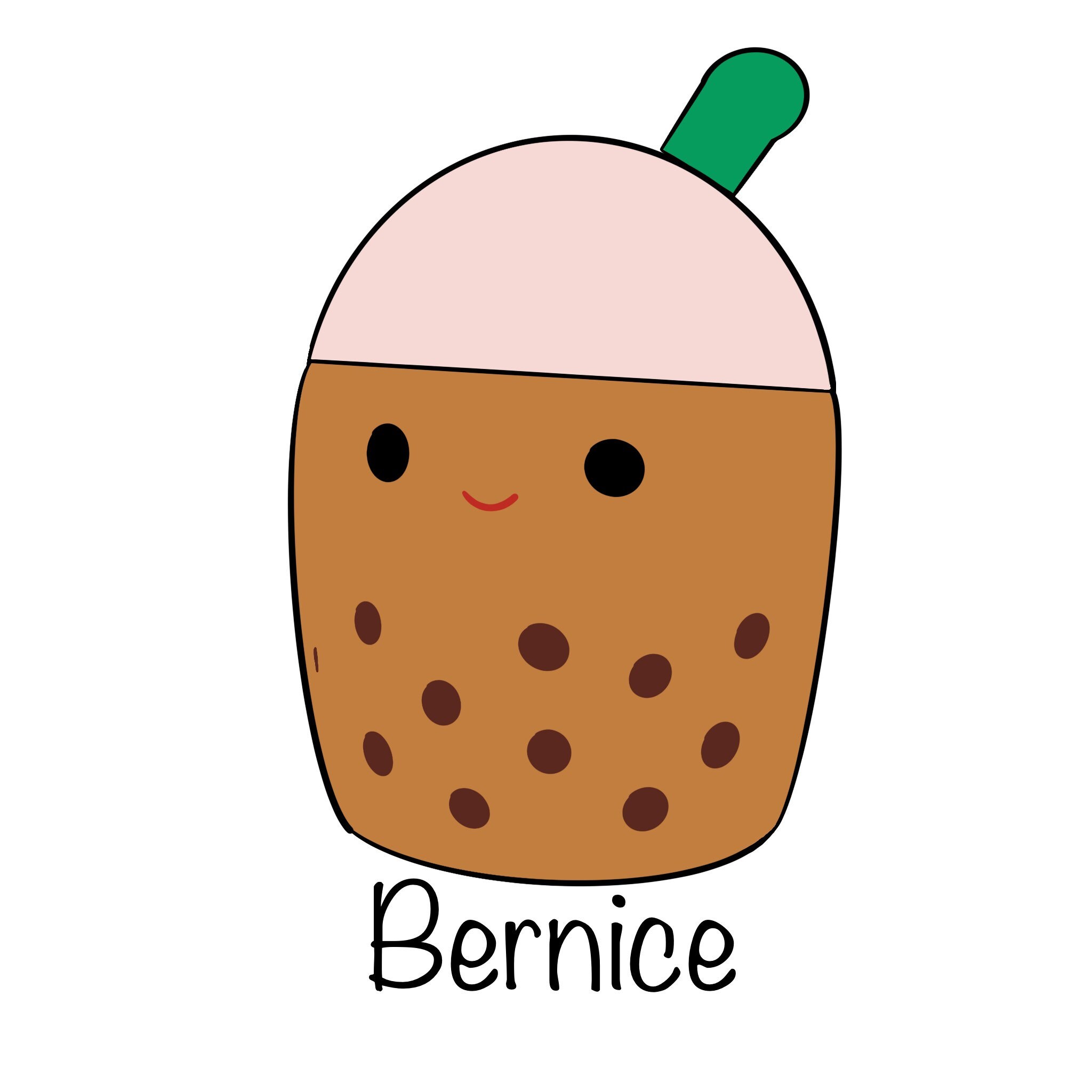 Bernice the boba tea squishmallow sticker | Etsy