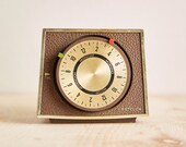 Vintage Westclox Chocolate Brown and Gold Mid Century Retro Atomic Era Appliance Timer