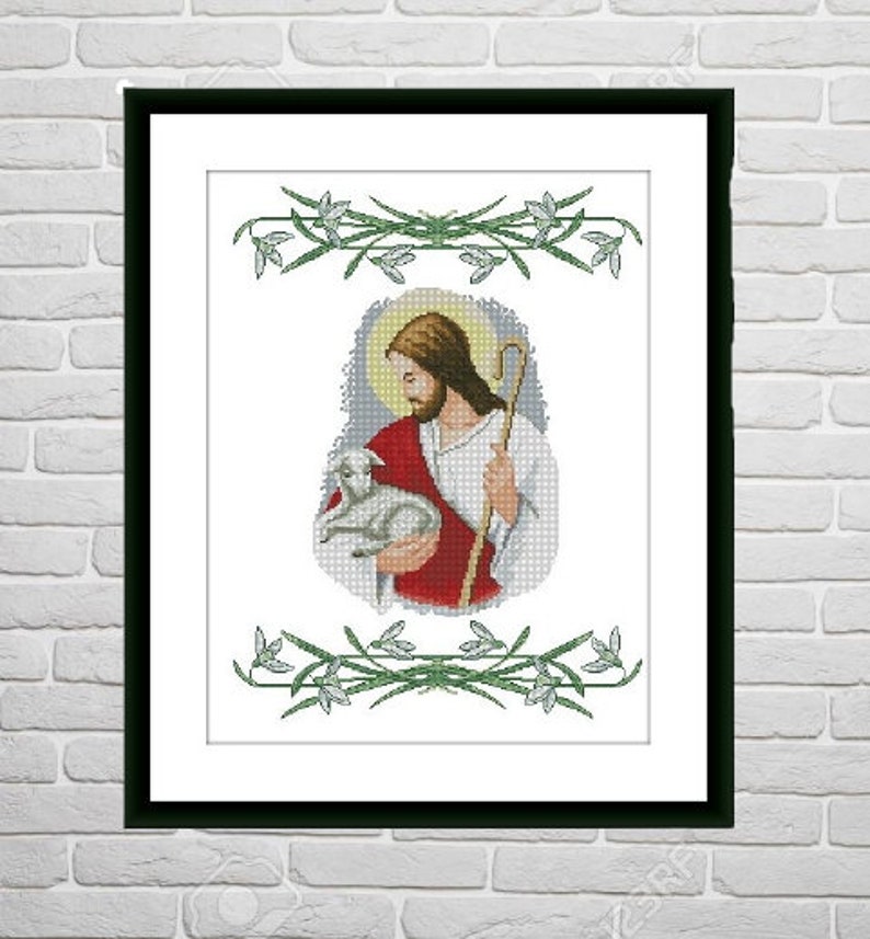 Jesus Easter Counted Cross Stitch Pattern Easter Catholic Etsy