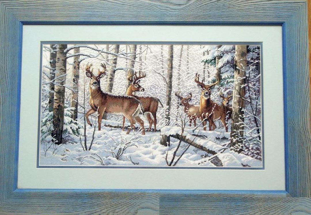 Woodland Mouse Counted Cross Stitch Pattern PDF Winter Landscape ...