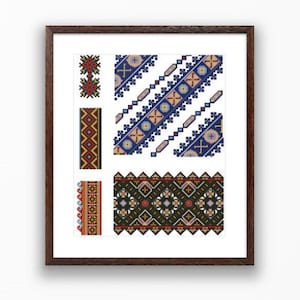Ukrainian sampler Counted cross stitch pattern UA ornaments cross stitch chart vintage cross stitch pattern season needlepoint