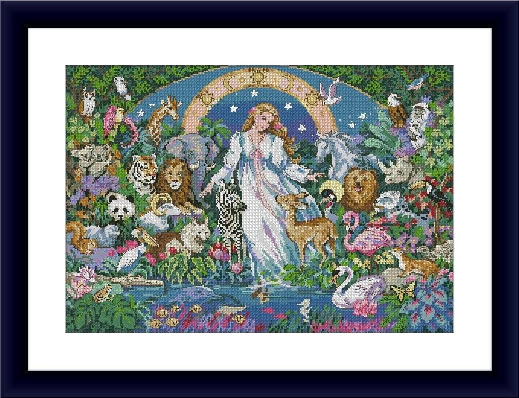 Mother Earth Counted Cross Stitch Pattern Pdf Fantasy Digital Cross ...
