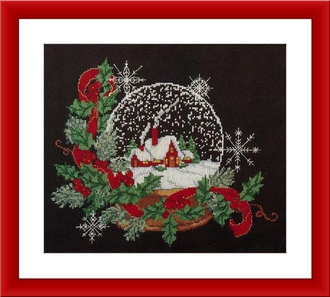 Snow Globe Christmas Counted Cross Stitch PDF Pattern Christmas ...