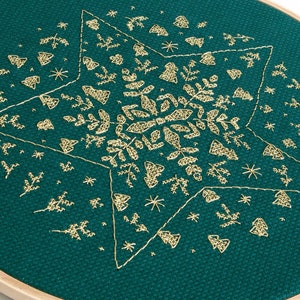 Christmas Star Ornament PDF Counted cross stitch pattern Holiday ornaments Digital cross stitch chart christmas PDF cross stitch pattern