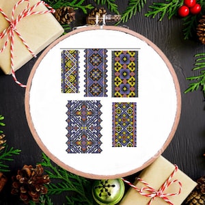 Ukrainian bookmarks Counted cross stitch pdf pattern books library ukraininan Digital cross stitch chart vintage cross stitch pattern