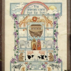 Noah's ark sampler Counted cross stitch PDF pattern botanical xstitch chart instant downoad nature xstitch butterfly needlepoint