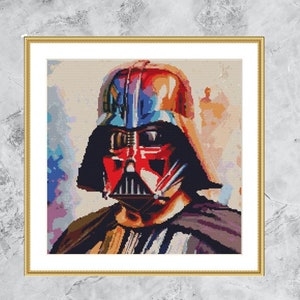 Darth Vader PDF Counted cross stitch pattern Star Wars Digital cross stitch chart Cinema cross stitch pattern
