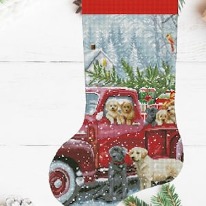 Mavin  Dimensions Christmas Stocking Kit Cross Stitch Peeking at