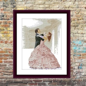 Tango Patrón de punto de cruz contado pdf pareja Gráfico de punto de cruz digital patrón de punto de cruz de baile de tango gráfico de punto de aguja de baile