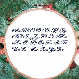 Alphabet Counted cross stitch pattern pdf abc stocking Digital cross stitch chart alphabet sampler cross stitch pattern ABC chart