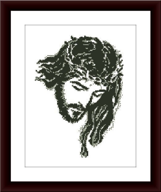 Jesus Christ Icon PDF Counted Cross Stitch Pattern Catholic | Etsy