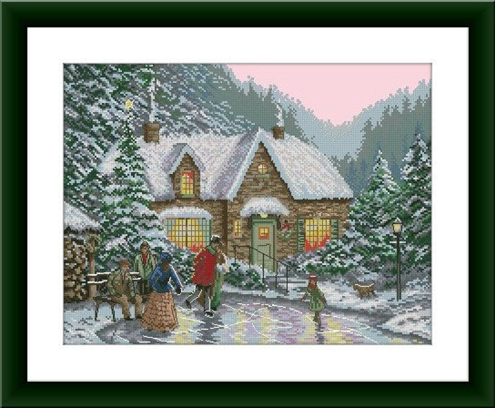 Christmas Eve PDF Counted Cross Stitch Pattern Nativity Scene Etsy