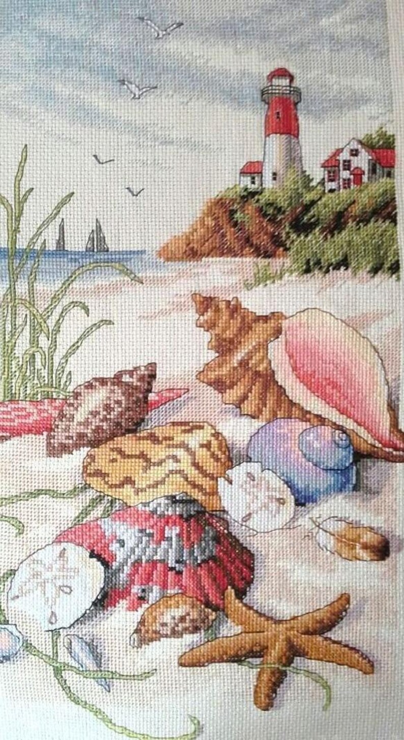 Seaside Treasures Lighthouse PDF Counted Cross Stitch Pattern Landscape ...