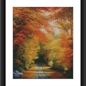 Paesaggio autunnale PDF Schema punto croce contato Paesaggio autunnale Schema punto croce digitale Stagione autunnale PDF Schema punto croce download immediato